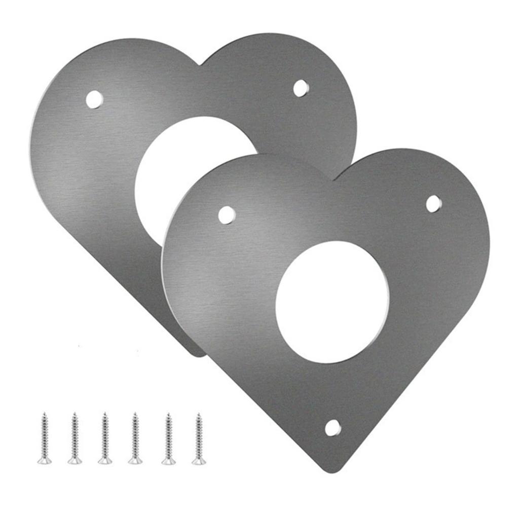 Bird House Entry Guard 28mm 32mm Metal Heart Shaped Design with Screw Protective Entrance Replacement for Box