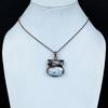 Dendrite Opal Copper Electroformed Pendant, Handmade Gemstone Jewelry Pendant Gift For Birthday