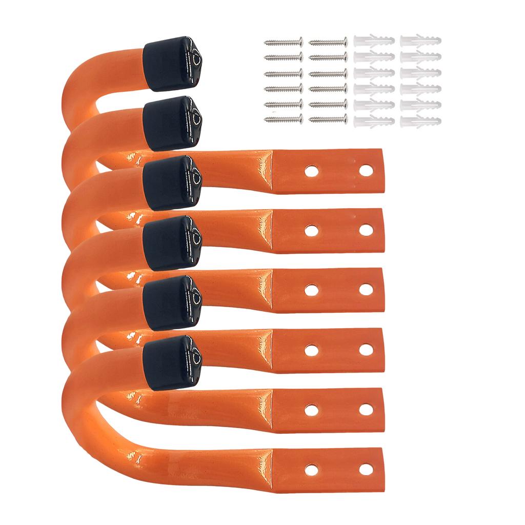 6 шт. Сверхпрочные гаражные крюки для хранения, Универсальные гаражные крюки для настенного монтажа, Большой металлический органайзер для инструментов и удлинителей