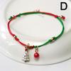 Santa Claus Bracelet Braided Woven Pendant Christmas Decorations for Happy New Year Christmas Xmas Gifts