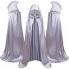 Scary Halloween Party Cloak 59inch Black Hooded Cloak New Cosplay Dress Up  Halloween