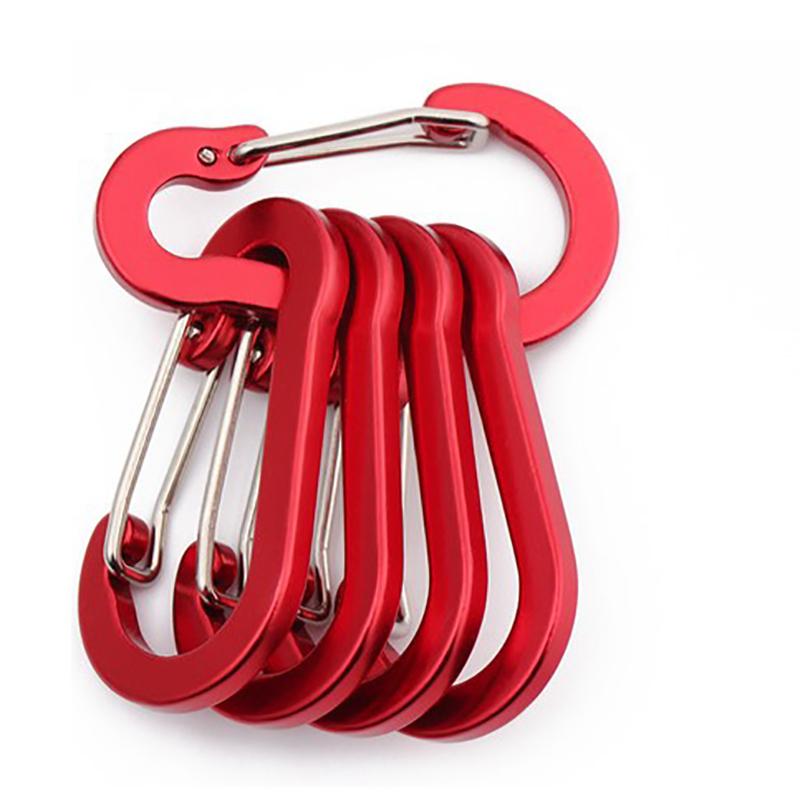 5 PCS Carabiner Clips Mini Aluminum Alloy Keychain Carabiner Clip D Rings for Outdoor Camping Hiking Fishing Backpacking