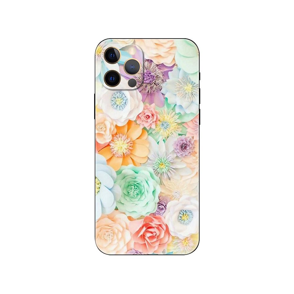 Чехол для телефона Pink Flower Peony для iPhone 5 5s 2020se 6 6s 7 8 plus x 10 XR XS 11 12 13 mini pro MAX черная задняя крышка из ТПУ