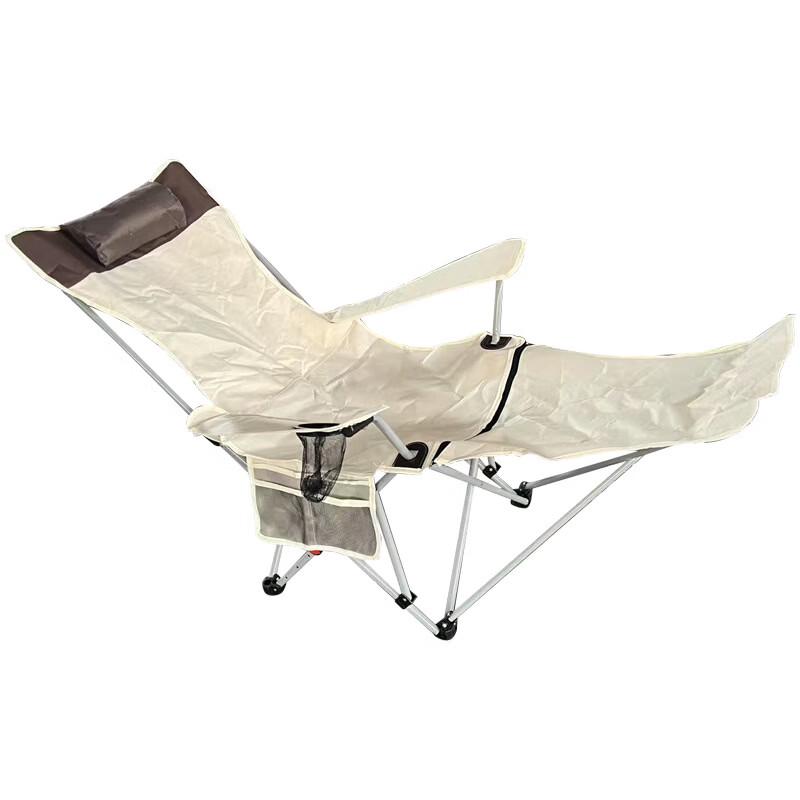 ZISIZ Portable Foldable Camping Chair with Leg Rest