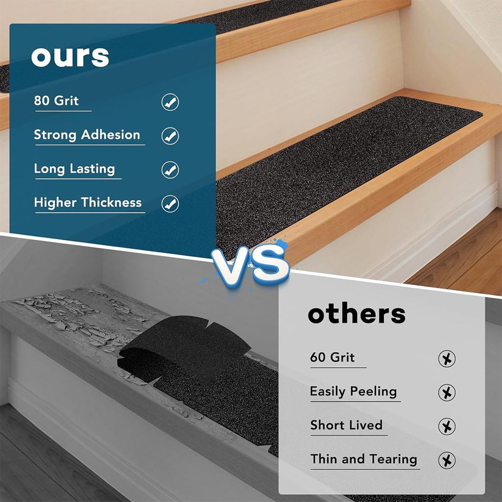 Heavy Duty Anti Slip Tape for Stairs Grip Tape Use On Walkways Stairs Ramps and Decks Indoor/Outdoor Anti-Slip Stickers