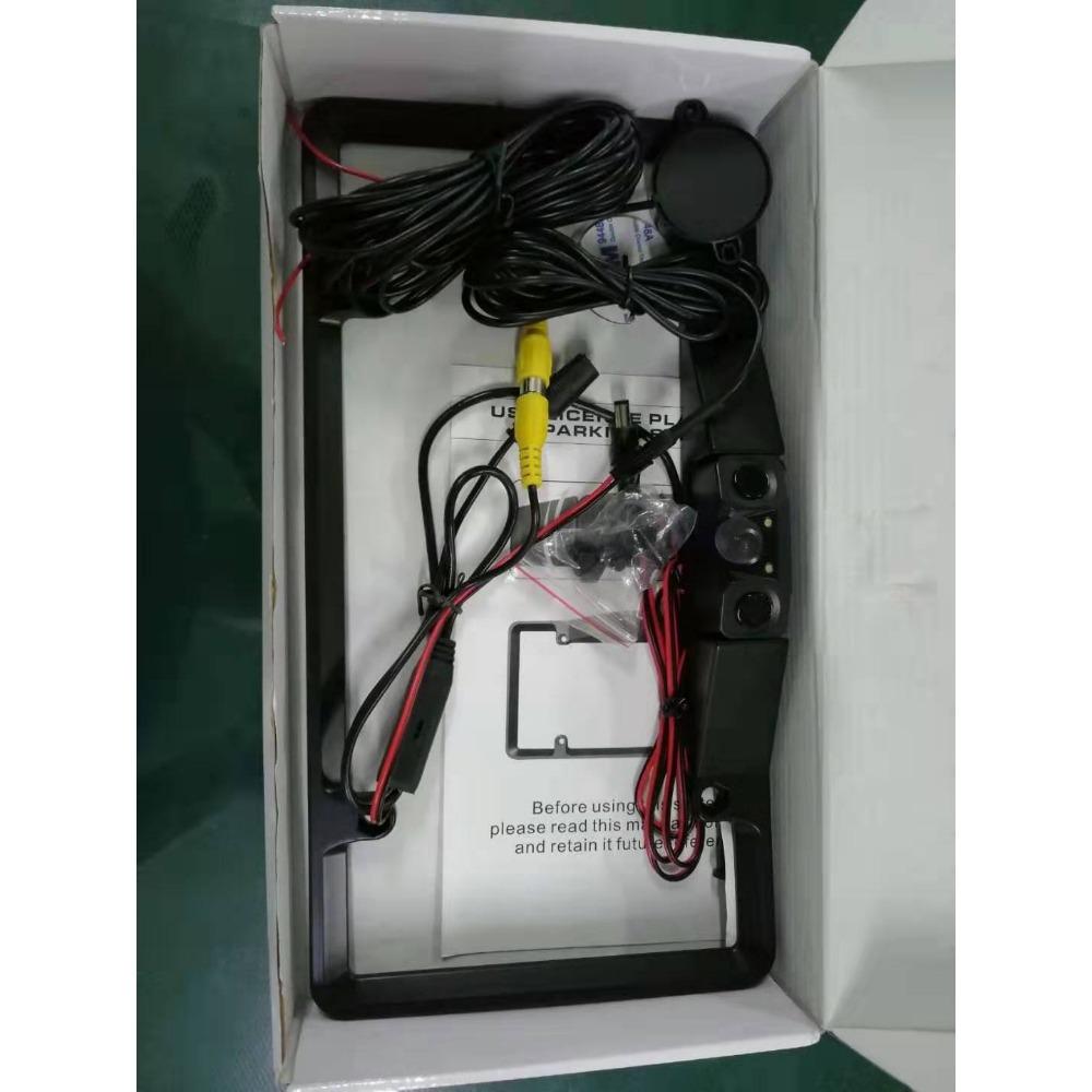 Рамка Driintel с 2 ультразвуковыми датчиками и 1 камерой, парковочный сенсор, светодиодный радар заднего хода, американский номерной знак автомобиля