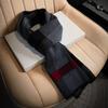 Pure Wool Plaid Scarf Men's Autumn and Winter Versatile Warm Thickened High-end Men's Scarf New Scarf