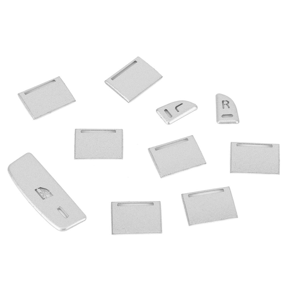 10 шт. Наклейка на кнопку стеклоподъемника из серебристого алюминиевого сплава, подходит для Jaguar XF 2012-2015