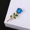 Flower Hollow Pearl Crystal Women Rose Brooches Korean Enamel Pin Backpack Decoration Badges Pin