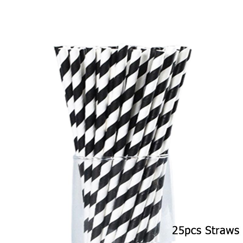 25 шт. розовых бумажных трубочек для питья, сувениров для украшения свадьбы, дня рождения, бумажных трубочек для питья, принадлежностей для дня рождения