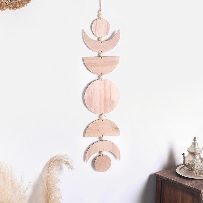 1pc-Unique Art of Wall Hanging Sun Moon Tooth Wooden Products Decoration Nordic Simple Wall Decoration Creative Home Decoration