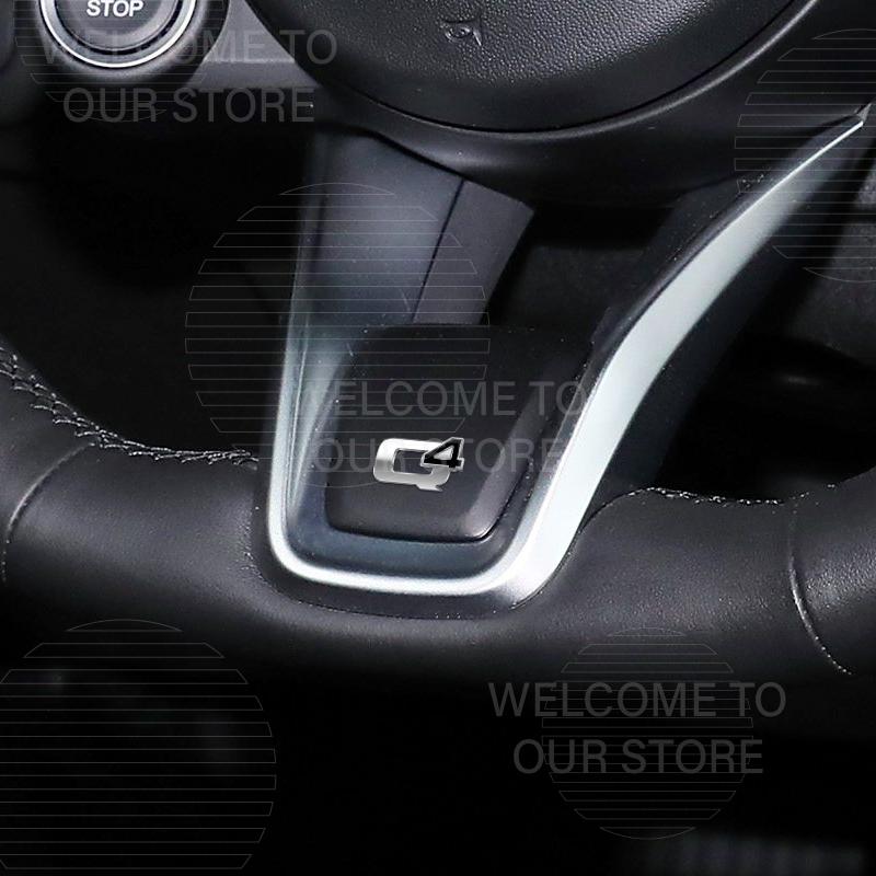 Car Decor Metal Q4 Q2 Letter Emblem 3D Sticker For Alfa Romeo 159 147 Giulietta Stelvio MITO Giulia Steering Wheel Badge DecalsBV0