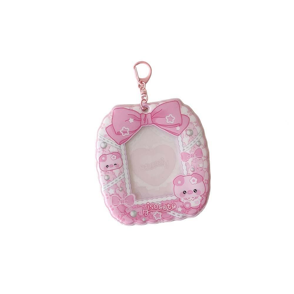 Keychain Pendant ID Photo Photocard Frame Idol Card Display Protector Student Friends