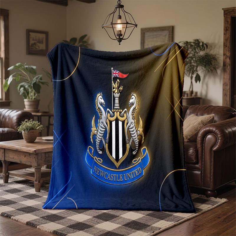 Newcastle United Football Print Flannel Blanket Soft Warm Sofa Bed Throw Blanket For Home Office Bedroom