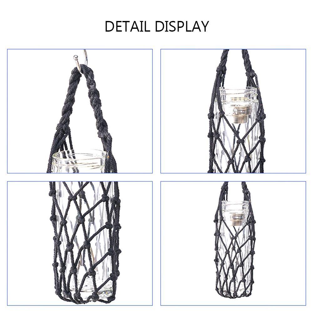 Ручной вязки чехол для бутылки с водой, вязаный рукав для чашки, полезная сетчатая сумка для чашки для воды для спортивных походных аксессуаров