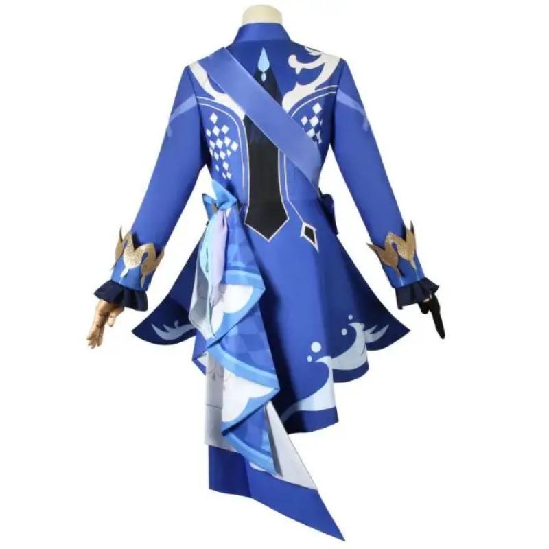 Игра Genshin XingQiu Lantern Rite Bamboo Rain Косплей Костюм Liyue Парик Серьги Наряд Женский костюм для девочек