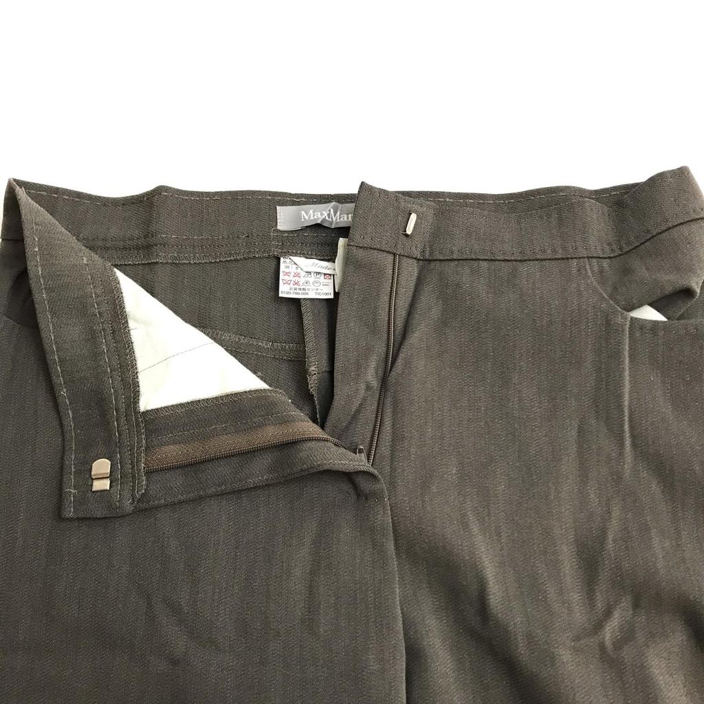 Max Mara Италия Костюмный комплект Женский L J42 Куртка на молнии с воротником Мао Коричневый(ИСПОЛЬЗОВАЛ)