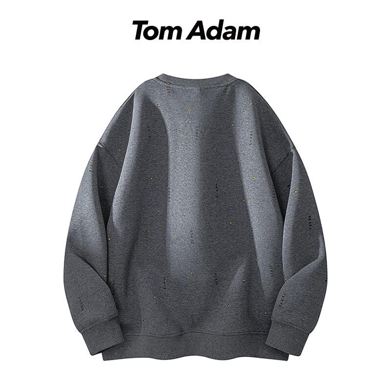 TOM ADAM Classic Retro Round Neck Pullover Sweatshirt