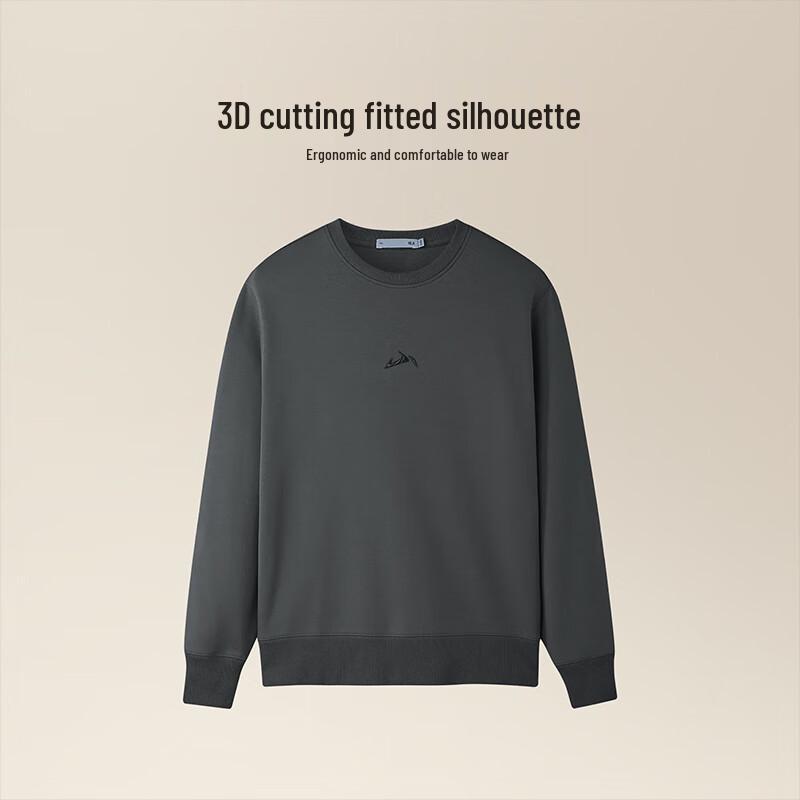 HLA Men's Spring 2025 High Mountain Series Crew Neck Embroidered Sweatshirt