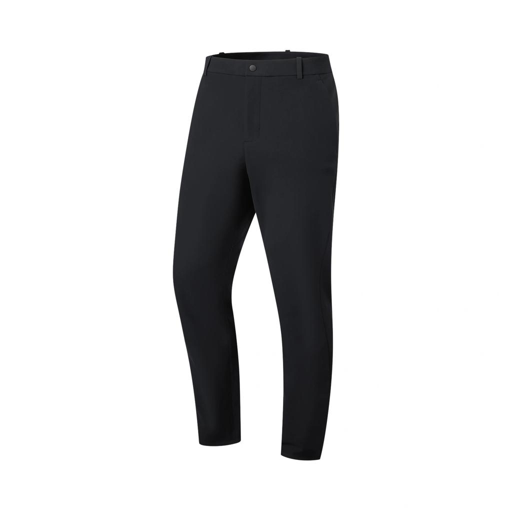 Men's Pants Li-Ning Honor Gold Logo, Fleece-Lined Thermal Solid Color Straight Fit Pants Knitted Sweatpants