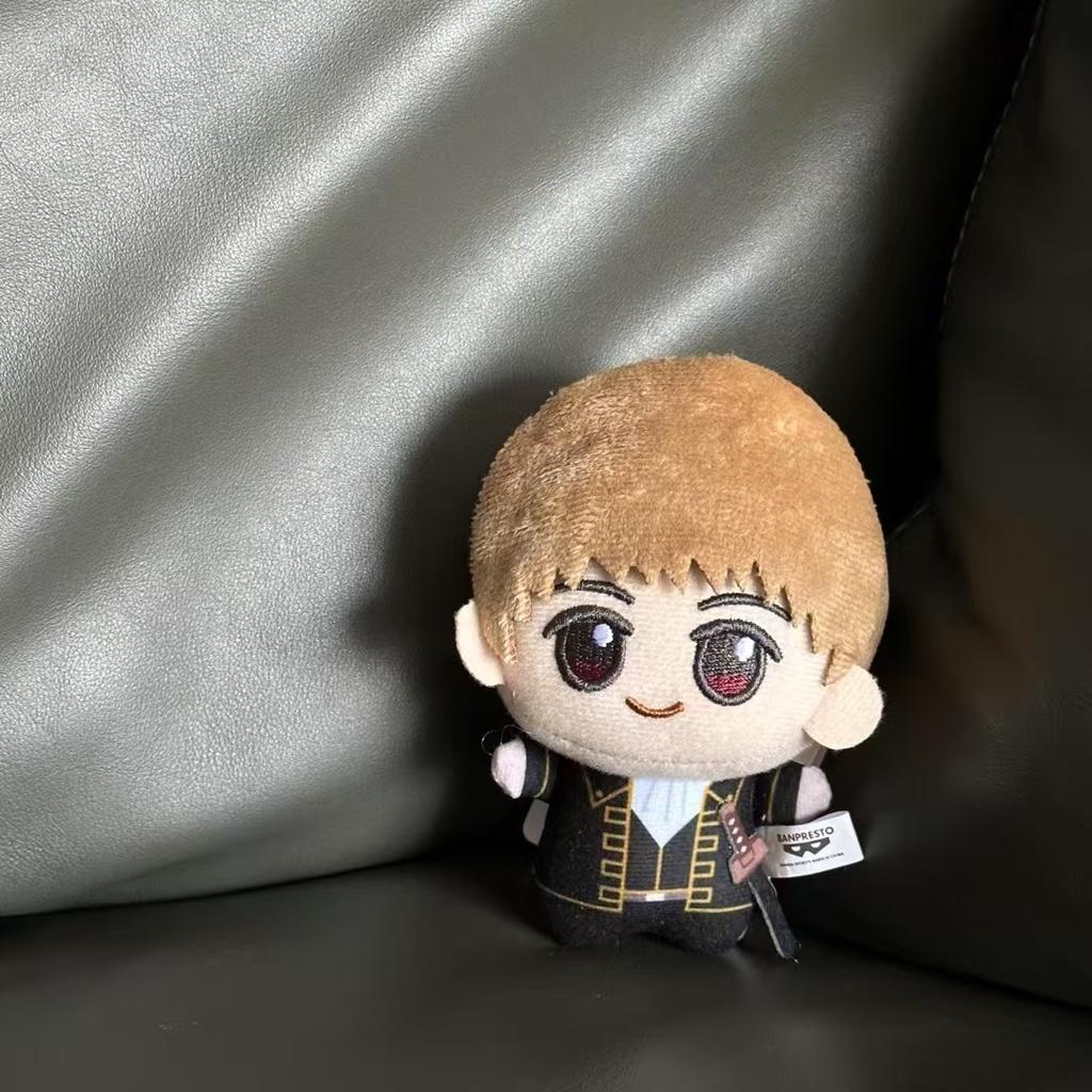 10 см Плюшевая игрушка Саката Гинтоки Плюшевая кукла Гинтама Брелок Украшение для сумки Кукла Набивная коллекция Детские игрушки Подарок на день рождения