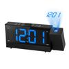 Digital Projection Alarm Clock with 6.4-inch Large Screen 3-in-1 180 Degree Rotatable Projector