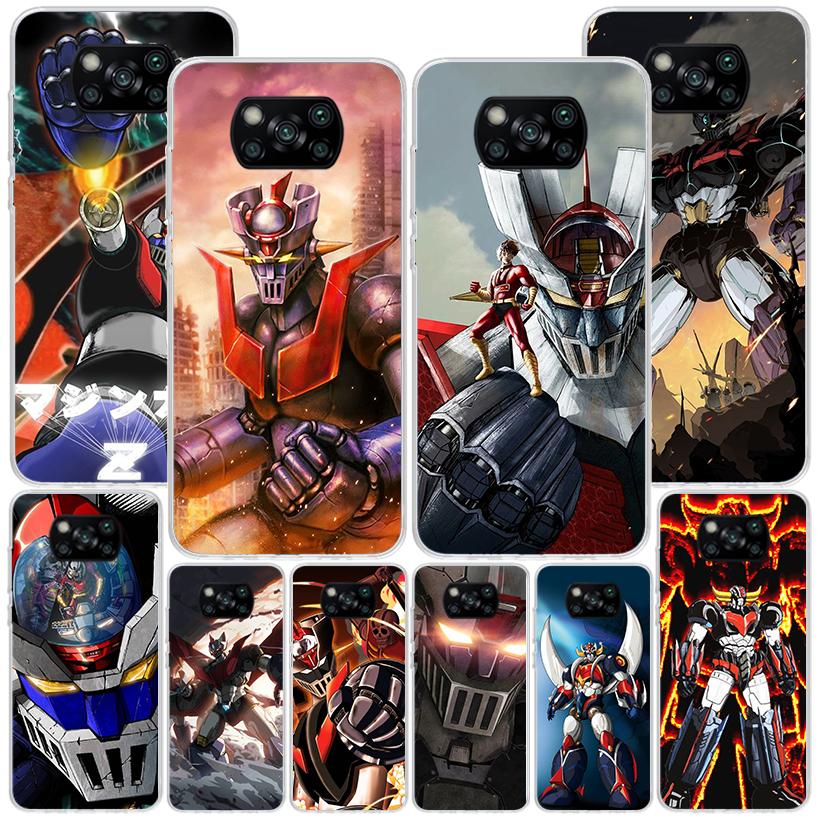 Manga Mazinger Z Anime Phnoe Case for Xiaomi Poco X5 X6 X7 Pro X4 Gt F7 Ultra M8 M7 Redmi 15C 15 13C 13 12C 12 Unique Cover Coqu