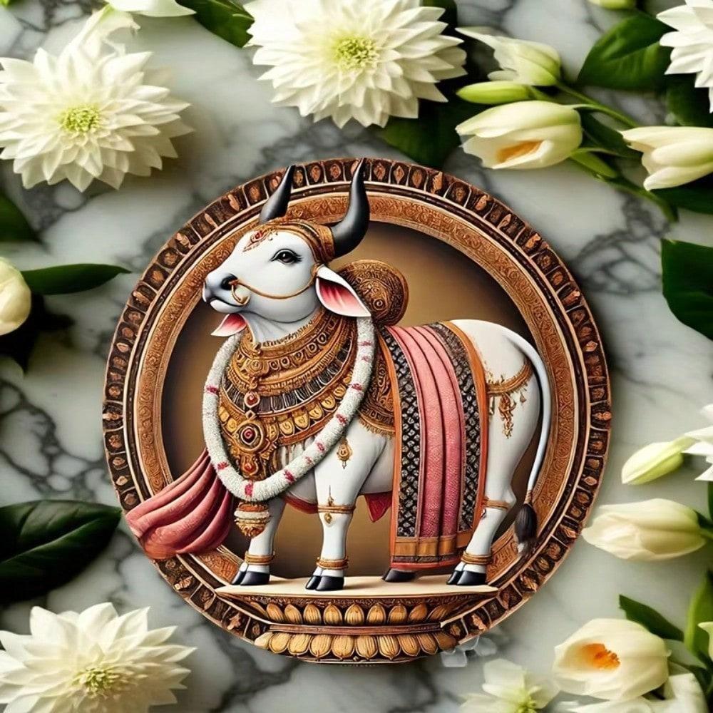 Farmhouse Apple Basket Wall Art, Red Fruit Still Life with Gingham Linen, Rustic Halloween Kitchen Decor, Metal Sign for Cafe