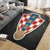 Croatia National Football Team Flannel Pattern Square Carpet,Area Rug,Carpet Rug for Living Room Bedroom Sofa Playroom Decor,Non-slip Floor Mat