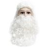 White Long Curly Hair Long Large White Beard Set Chemical Fiber Synthetic Wig | Holiday Party Figure Santa Claus Cosplay Wig