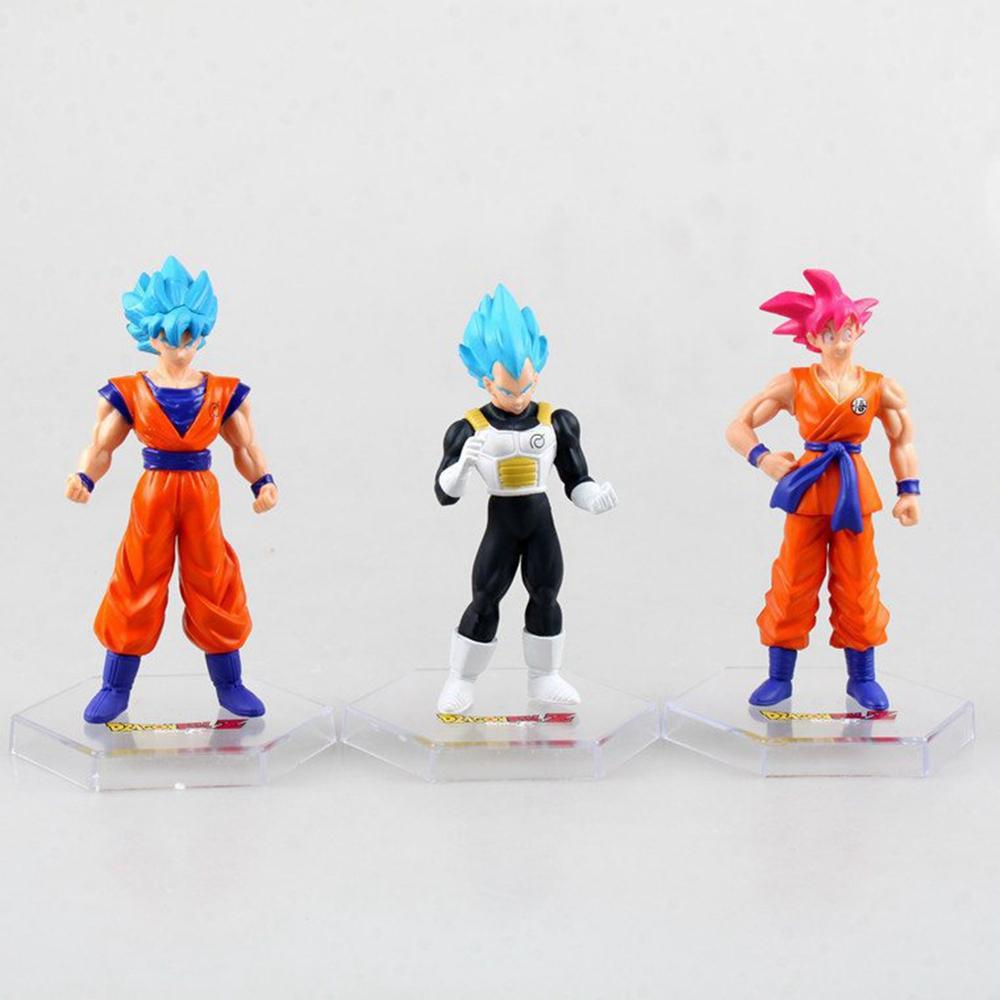 15CM 6Pcs/1Set Dragon Ball Figure Son Goku VegetaFrieza Piccolo Kulin Standing Anime Model Toy Gift Set Action Figure PVC