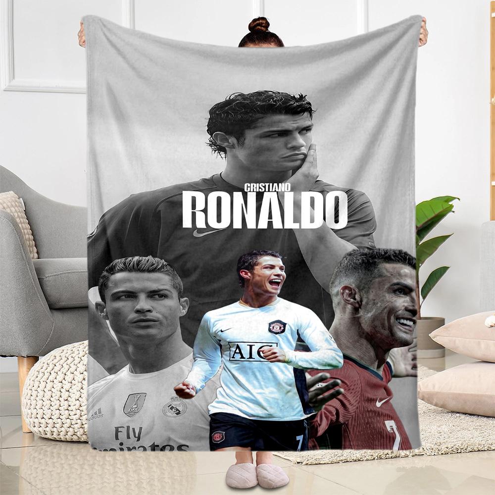 Ronaldo's Legacy Soccer Blanket Warmthful Decor Suitable for Bedding Picnics Seaside for All Occasions Warmthful Decor