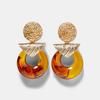 2022 Fashion Jewelry Personalized Exaggerated Hoop Earring Oversized Custom Statement Design Oval Memory Geometric Drop Earring