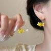 Винтажные Эмалированные Серьги-гвоздики с Жемчужной Каплей и Цветами, Многоцветные Модные Ювелирные Аксессуары для Женщин