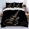 3D Classical Guitar Electric Guitar Bedding Set Punk Rock Music Duvet Cover Set Quilt Cover Queen Size For Kids Boys Young Man