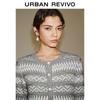 UR2026 Женский кардиган с жаккардовым узором Fair Isle