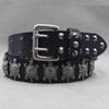 Unisex Heavy Duty Genuine Leather Studded Turtle Punk Belt