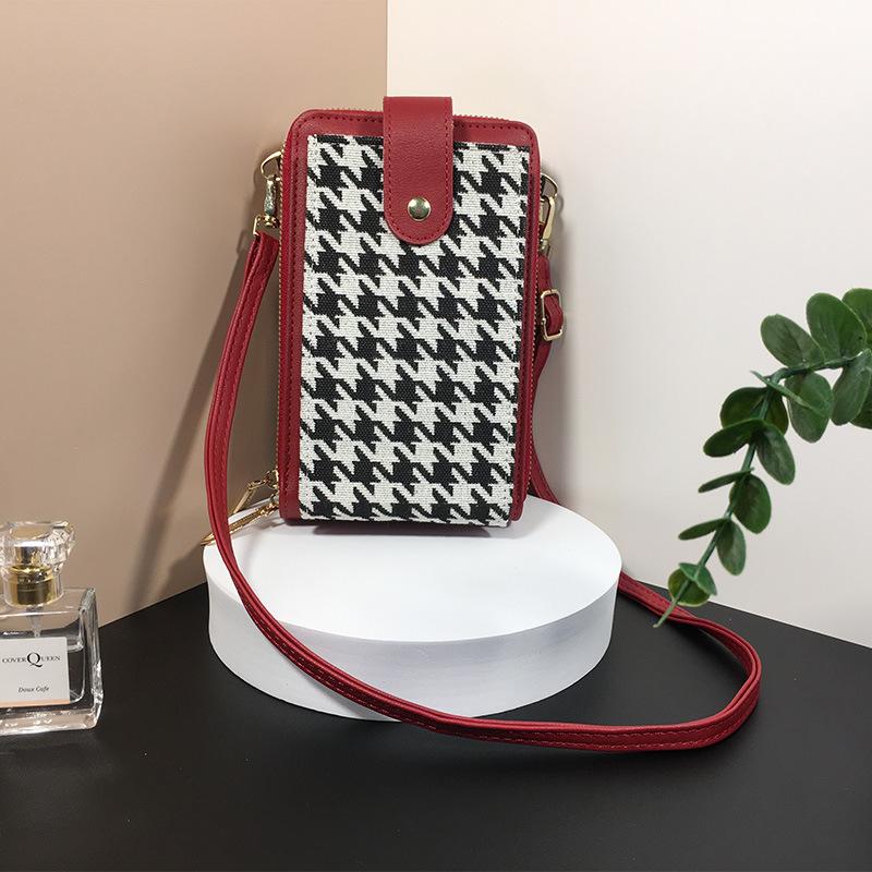 Женская маленькая квадратная сумка с рисунком «Тысяча птиц» и двойной молнией для мобильного телефона. Универсальные сумки через плечо. Мини-сумки через плечо.