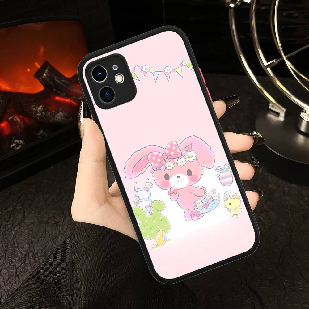 Cute Cartoon Bonbonribbon For IPhone 11 12 13 14 15 16 Pro Max Plus Matte Translucent Phone Cover