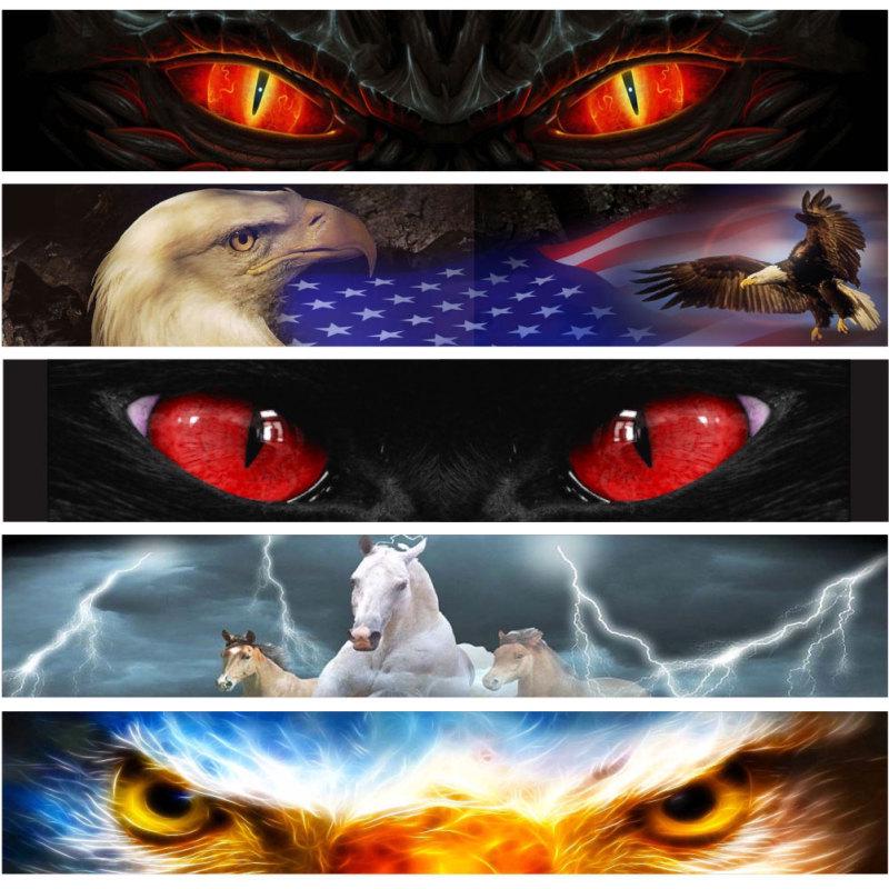 2шт 3D прозрачная наклейка на лобовое стекло автомобиля виниловая наклейка