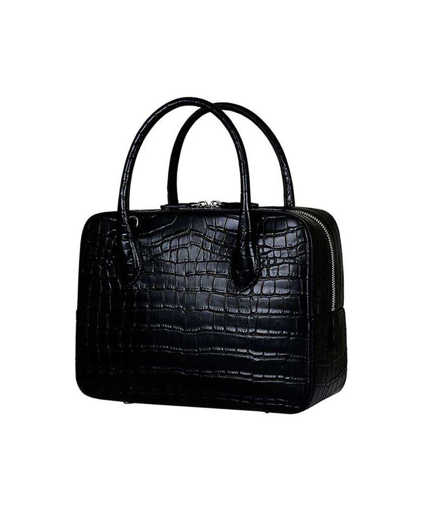 Vis A Vis Croc-Effect Cross Body Bag (Black)