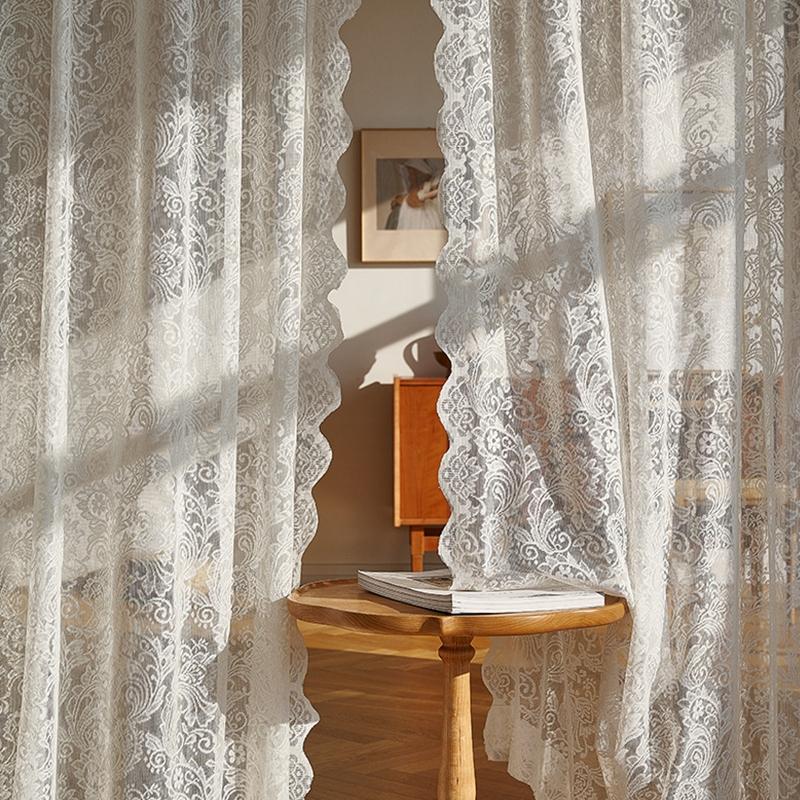 Кружевные занавески на окна Декоративные шторы Полузатемняющие шторы на окна Прозрачные шторы Кружевные подвесные шторы Украшение комнаты