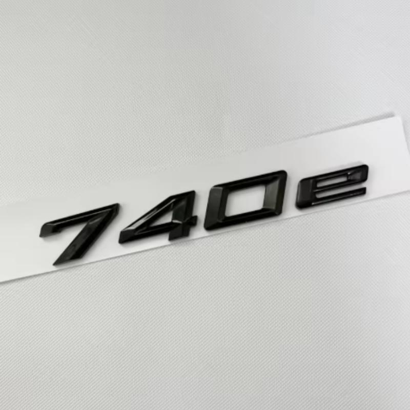 3D ABS Car Trunk Words Letters Logo Badge Emblem Decals Sticker For BMW 7 Series 730e 740e 745e 750e 760e F01 F02 G11 G12 uw2