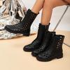 Large Size Hollow Hole Martin Cool Boots Women'S Street Personality Punk Wind Breathable Locomotive Single Shoes