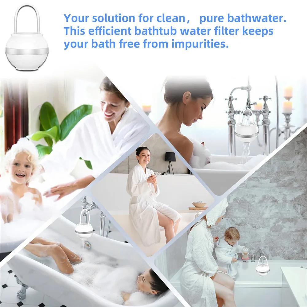 8-слойный фильтр-шарик для ванны Фильтр для крана для ванны Очиститель воды Удаляет загрязнители Хлор Фторид Система фильтрации воды