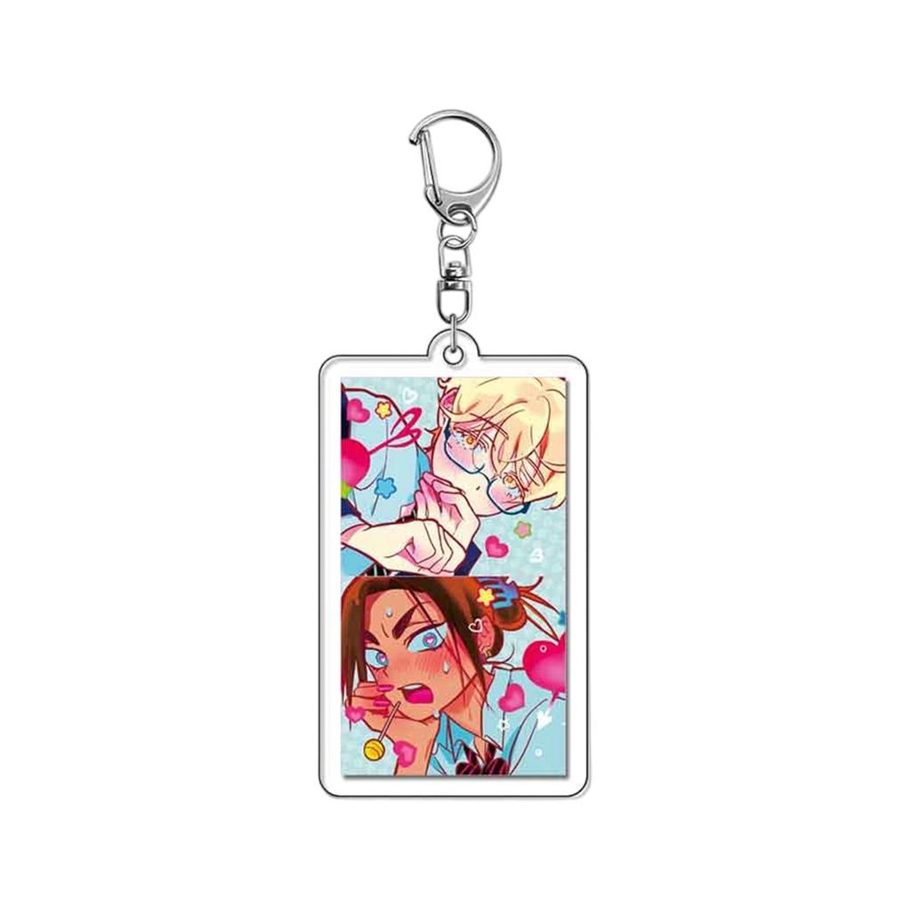 Anime Peripheral Acrylic Keychain Pendant, Cute Student Anime Backpack Pendant