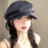Японская восьмиугольная кепка облако плиссе шляпа художника модный джинсовый берет женский