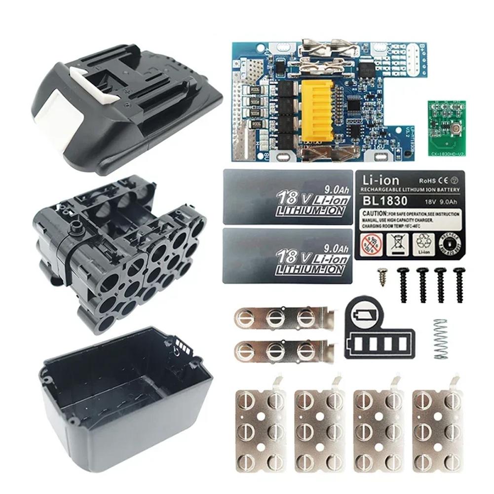 1 комплект корпуса аккумулятора BL1890 Li-ion, запасные части платы PCB, для 8 В 9,0 Ач, аксессуары для самостоятельной сборки