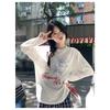 Women Casual Loose Long Sleeve Round Neck Floral Print Sun Protection T Shirt Top