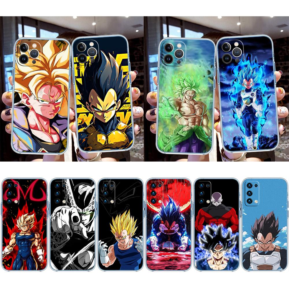 RE7 Anime Dragon Ball Vegeta Transparent Phone Case for Motorola Moto G7 G8 G9 G84 G85 G73 G24 G15 Z2 Play Power Plus